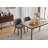 Upholstered Dining Chair with Wood Legs, Wing Backrest, Wooden Kitchen Chair with Thick Cushions-1163809387