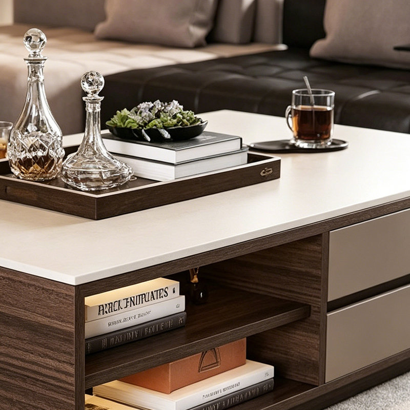 Letcher, White/Nut-Brown, 15.74" H x 51.18" W x 23.62" D