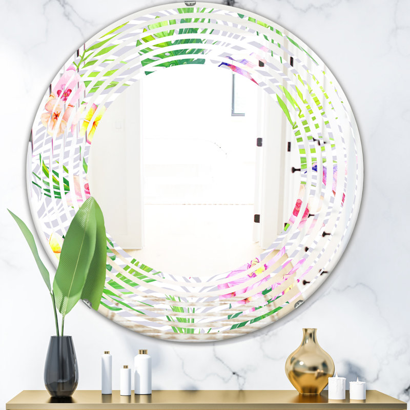Miroir mural Botanicals and Flowers VI, H 31,5 po x l po