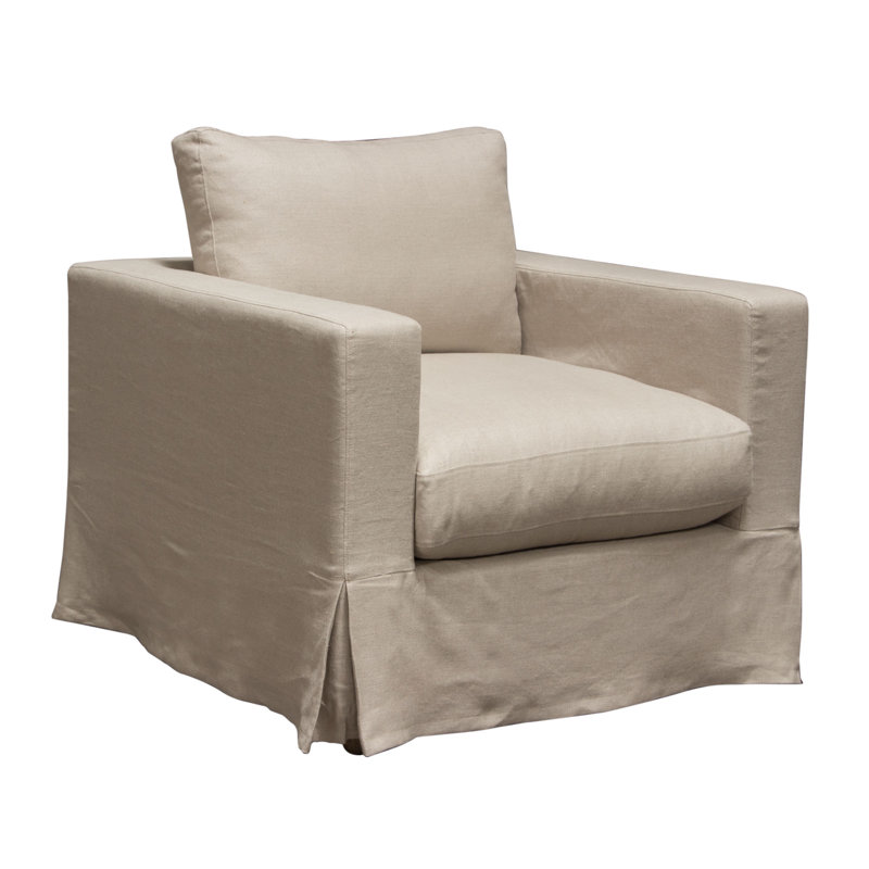 Chaise Savannah en lin naturel sable, Lin sable