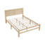 Structure de lit plateforme en bois de style contemporain, pleine grandeur, sans sommier, esthétique naturelle pour les chambres modernes.-1691929991