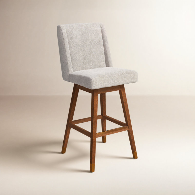 Tabouret pivotant Chenowith Albemarie, Brun, Tabouret de bar (siège d’une hauteur de 30 po), Taupe performance