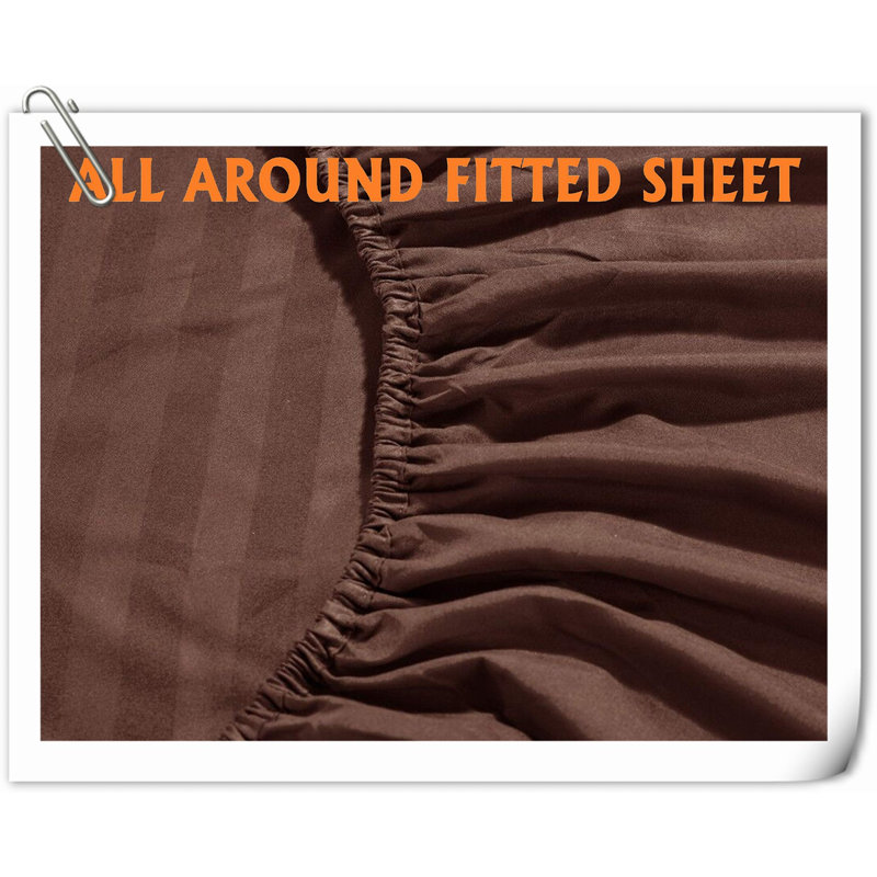 Quilts Machine Woven Quilt, Brown Striped
