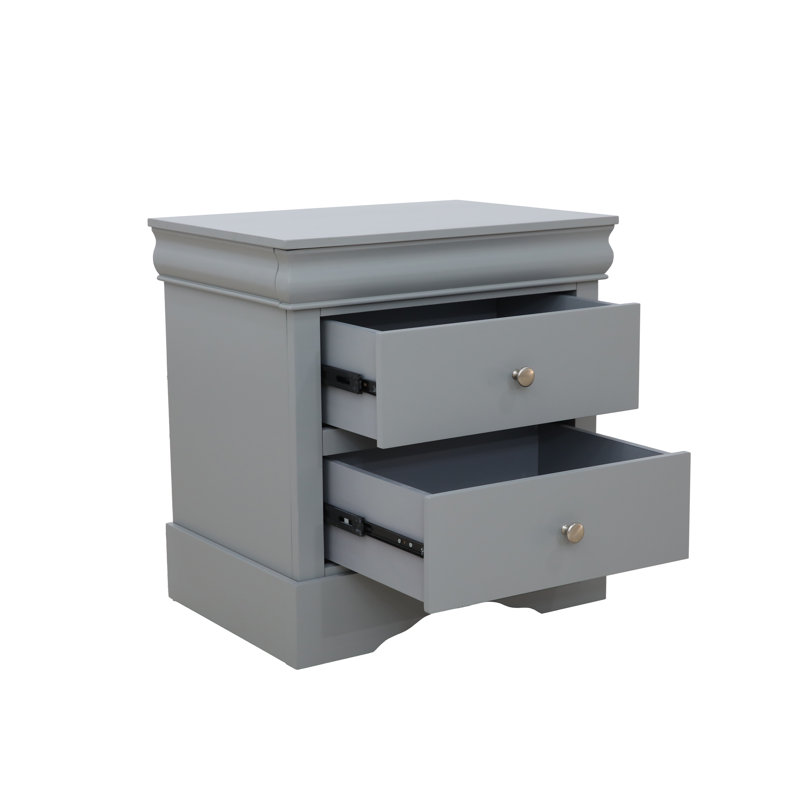 Louis Philip Nightstand, Gray