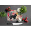 Poodle Christmas Cookies Glass Cutting Board