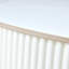 Table basse ronde moderne mobile avec roulettes, 2 tiroirs, plateau en marbre fritté à motif marbré