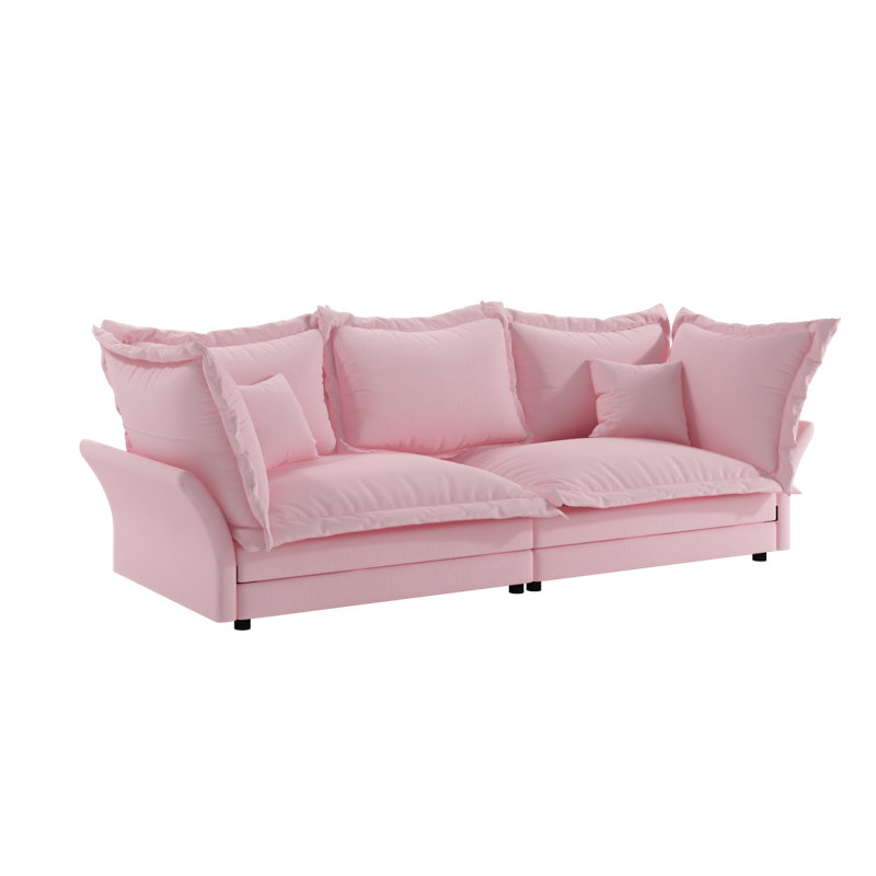 Canapé moderne 90,55 po Comfy, Rose