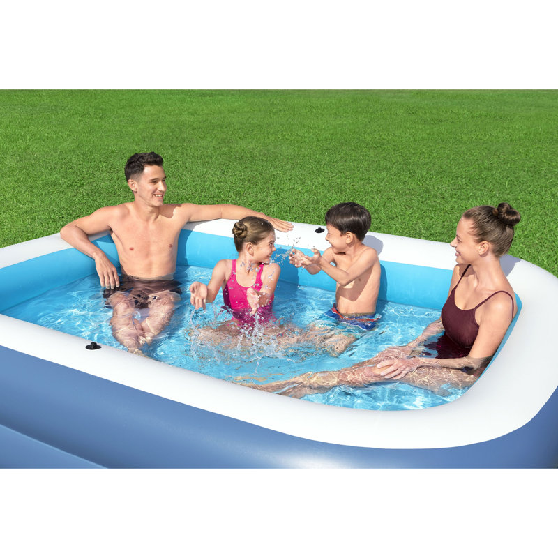 Plastic Rectangle Inflatable Pool 55'' H x 70'' W x 100'' L