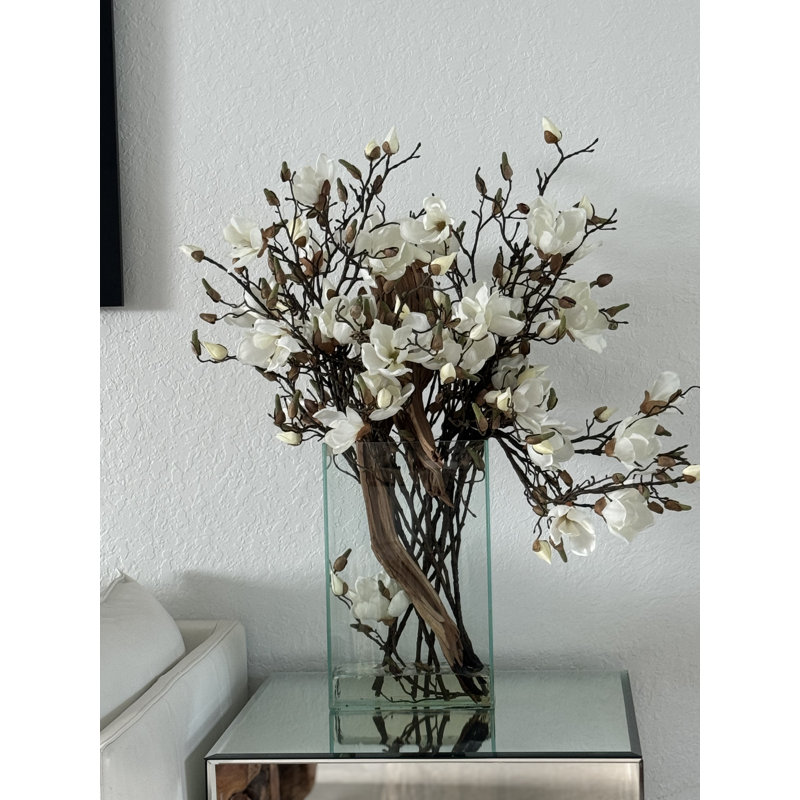 White Magnolias In 16″ Tall Casa Moderna