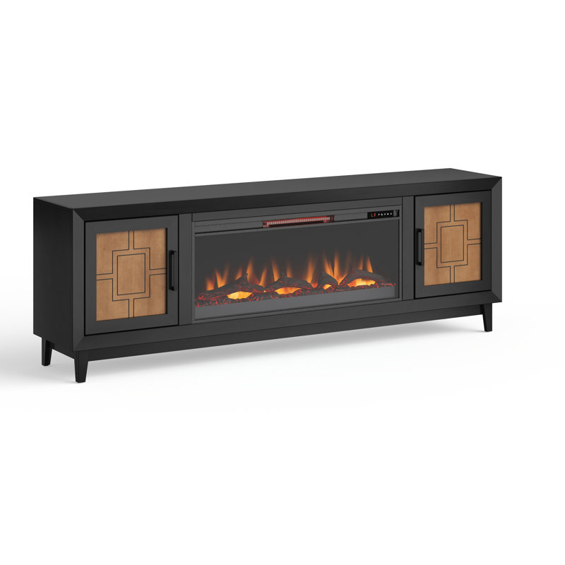 Meuble télé avec foyer pour téléviseur, H 29 po x l 70 po x P 17 po