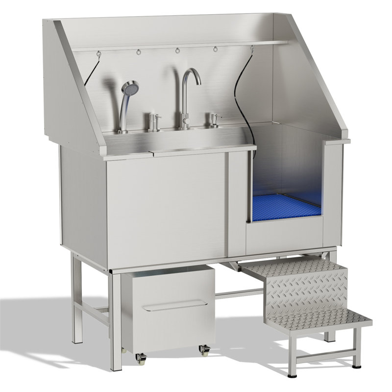 50 Station de lavage pour chien en acier inoxydable