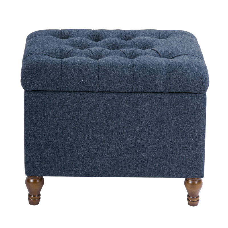 Repose-pieds Chubbuck, Blue Felted Woven Polyester, Brun