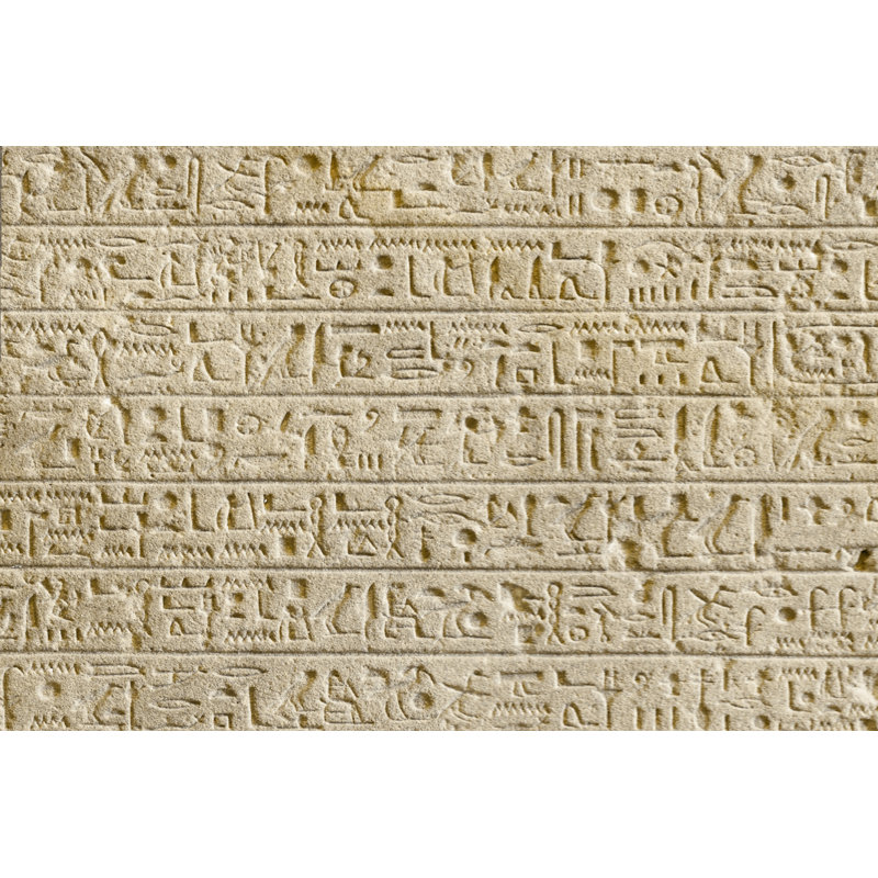 Egyptian Hieroglyph - Wrapped Canvas Print, 81cm H x 122cm W