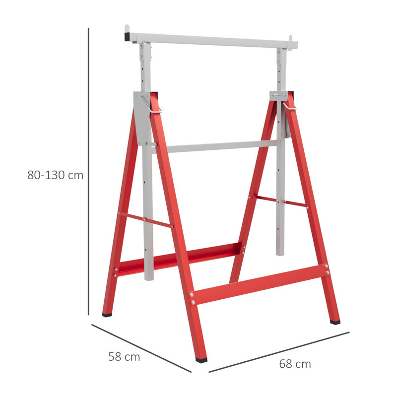 68cm W Steel Top Height-Adjustable Workbench