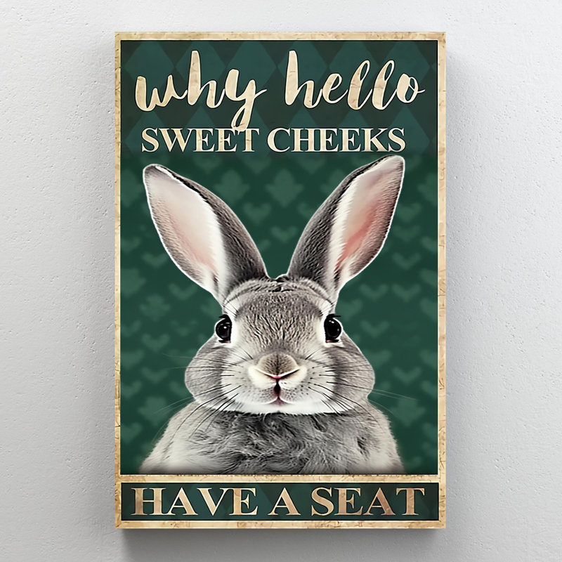 " Rabbit Have A Seat ", 36" H x 24" W x 1.25" D