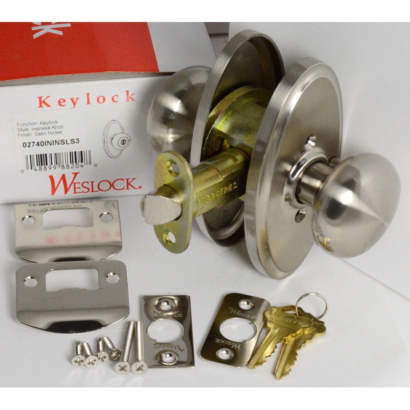 Elegance 2'' Diameter Keyed (Entry) Satin Nickel
