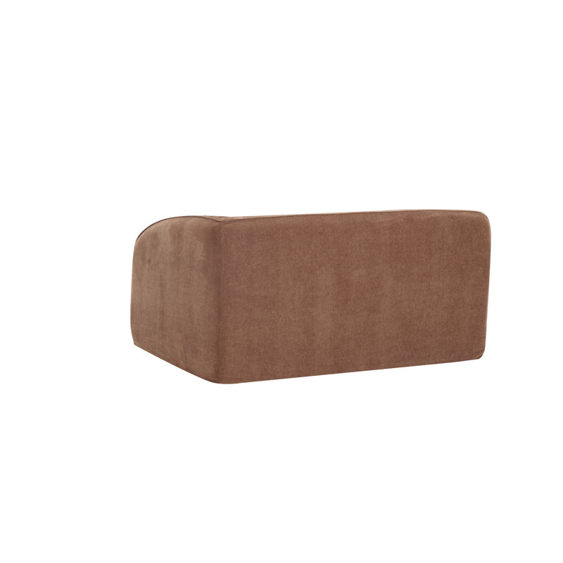 Isla Right Arm Facing Chair Mocha, Latte Loft Canvas 