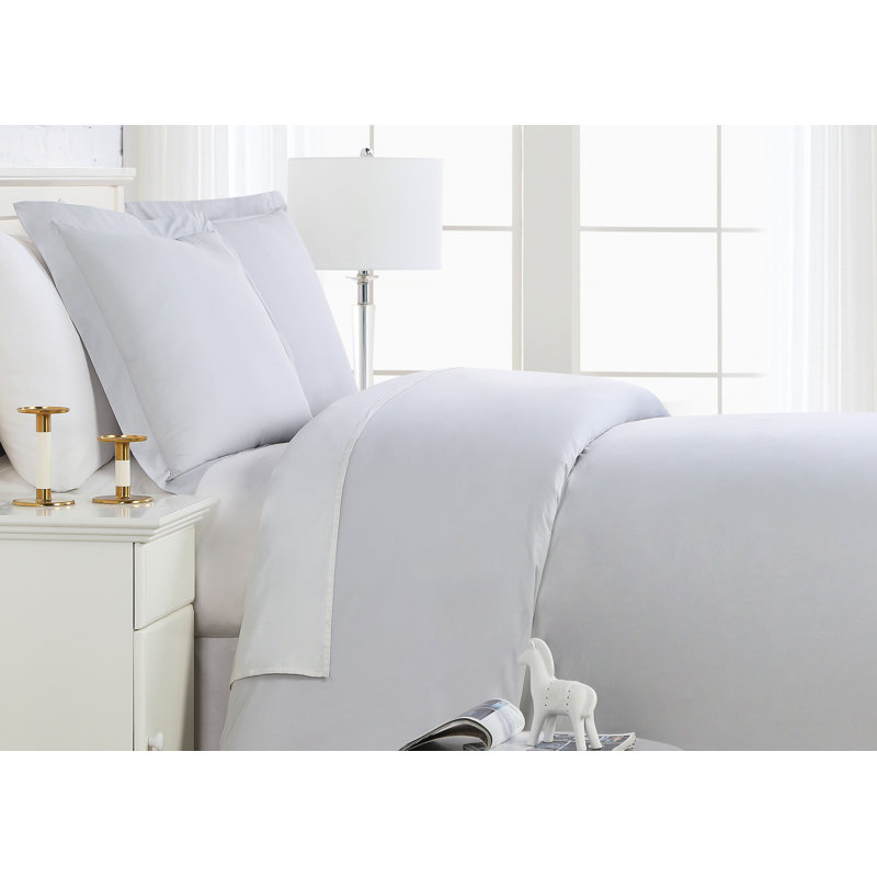 Ensemble de housse de couette en percale de coton à 300 fils de la collection Classic Southshore Fine Linens Classic