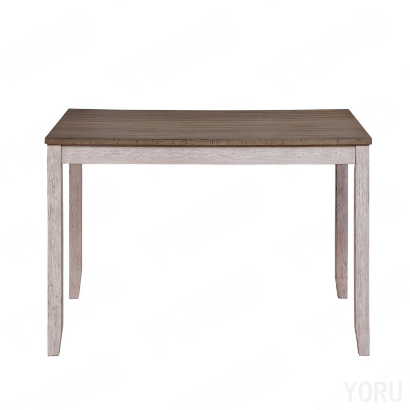 Transitional Rectangular Dining Table Birch Wood