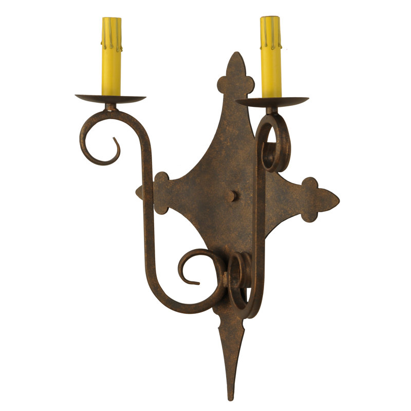 Applique murale bougie 2 lumières Angelique, H 18 po x l 13 po x P 6 po