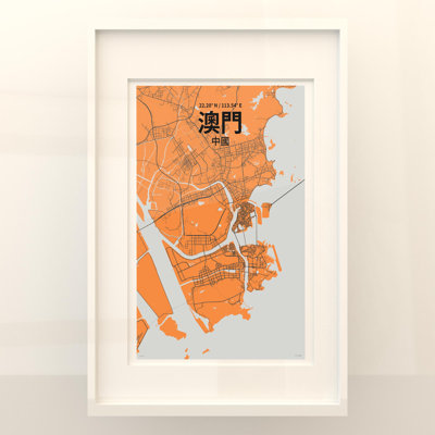 Macau (chinois traditionnel), impression de carte de la ville
