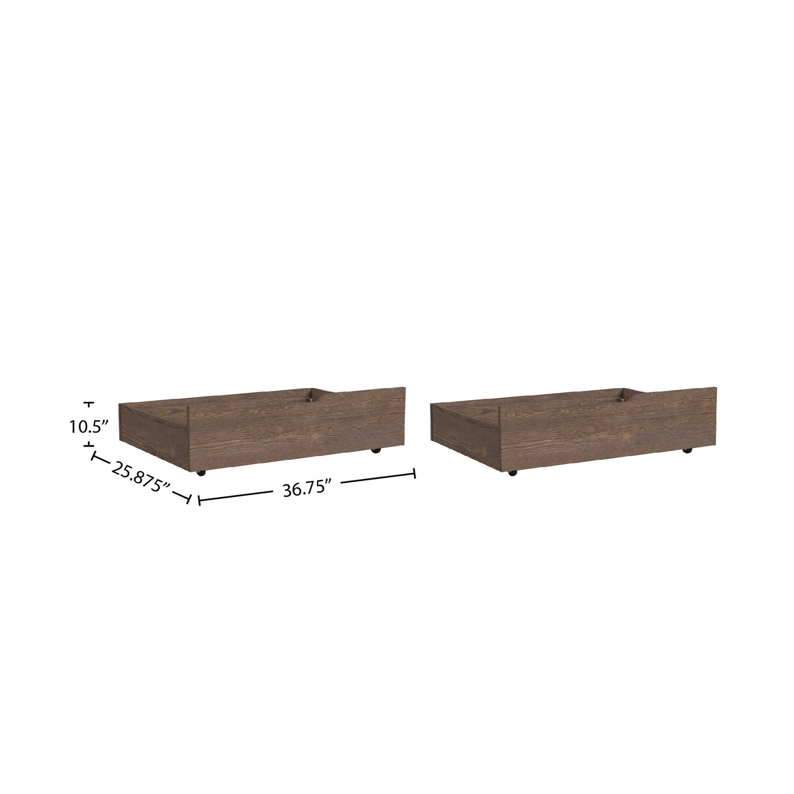 Carlson 2-Piece Storage Drawers, Harvest Brown