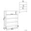 NANTON 140cm H x 105cm W Particle Board Bookcase