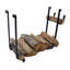Handcrafted Large Rectangle Fireplace Log Rack Black
