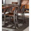 Ensemble de salle à manger 7 pièces 7 pièces et 6 chaises de hauteur industrielle