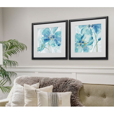 « blue spring », ensemble de 2 reproductions encadrées