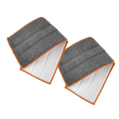 Superio Microfiber Mop Replacement Head, 16 inch Damp Mop Pad Refill for Miracle Mop Dusting and Spray Mop, attaches to Velcro mop(2 Pack)