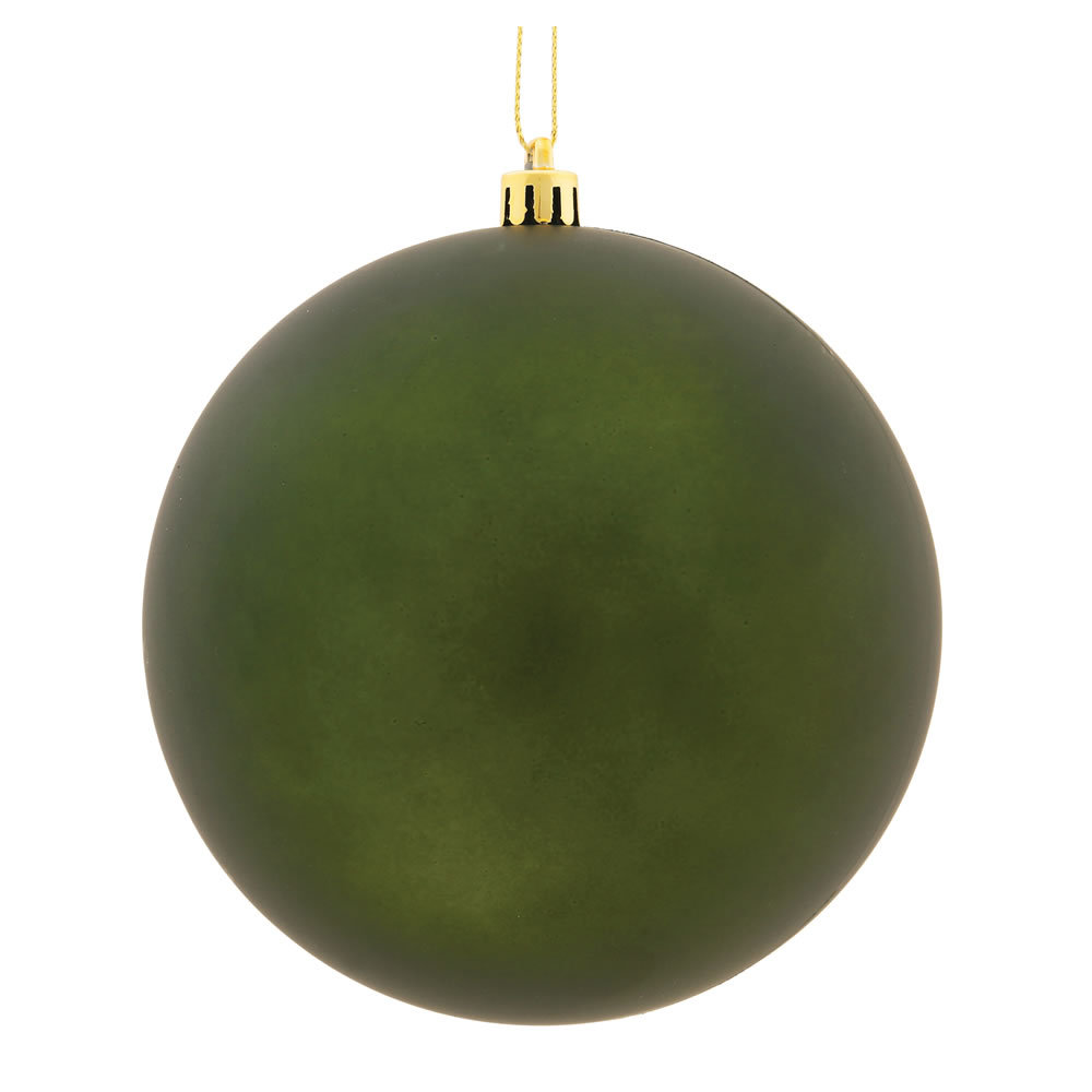 Holiday Décor Ball Ornament, 8" H x 8" W x 8" D, Matte Moss Green