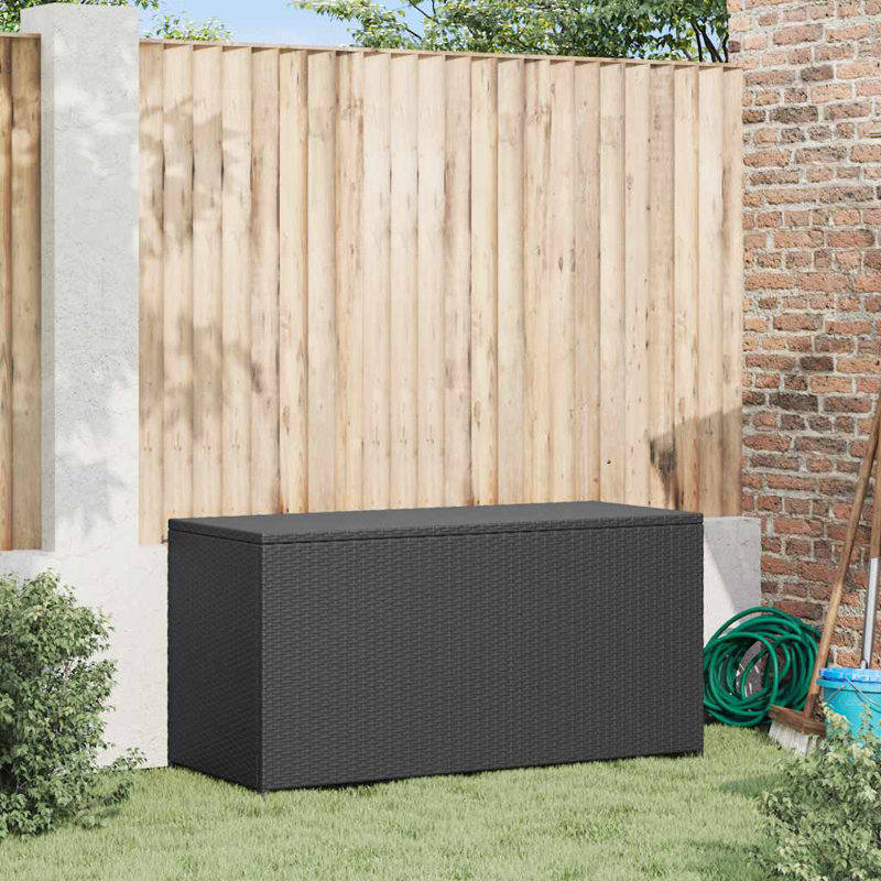 Armoire coffre de rangement pour le patio vidaXL, Noir