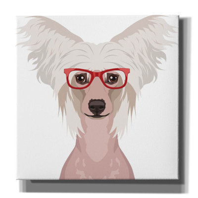 «Chinese Crêté portant des lunettes de hipster» par les affiliés Furbaby