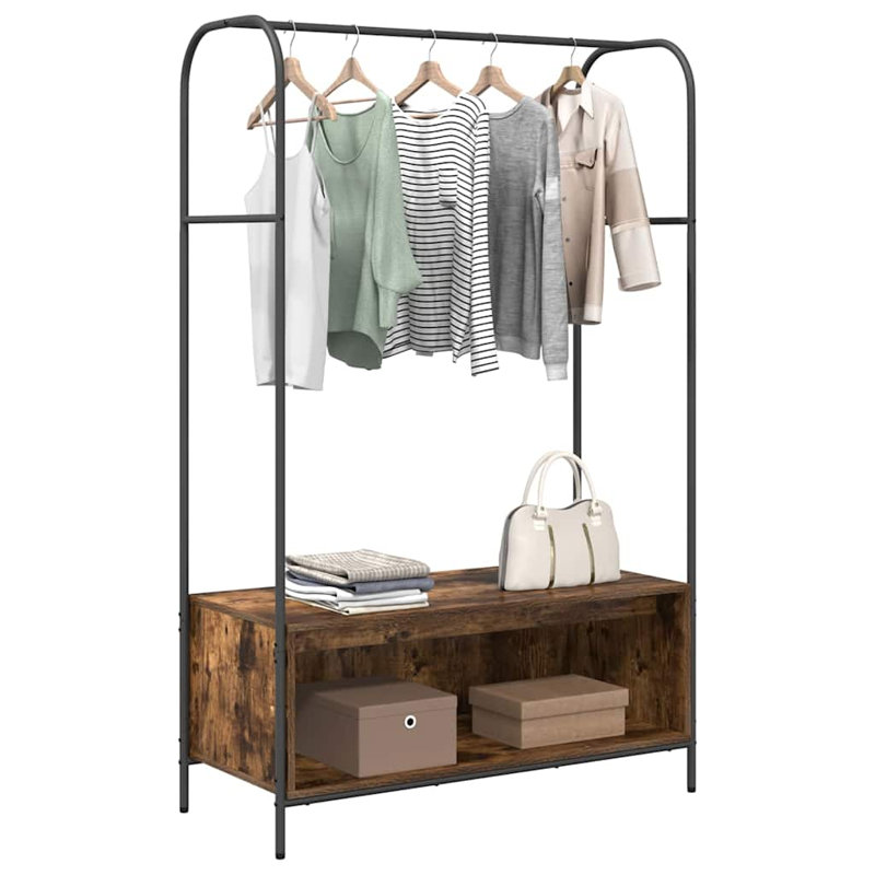 Clothes Rack 100 X 44 X 160 Cm Engineered Wood, Dark Brown
