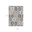Tapis intérieur / extérieur argenté lavable 8 pi x 10 pi Southwestern