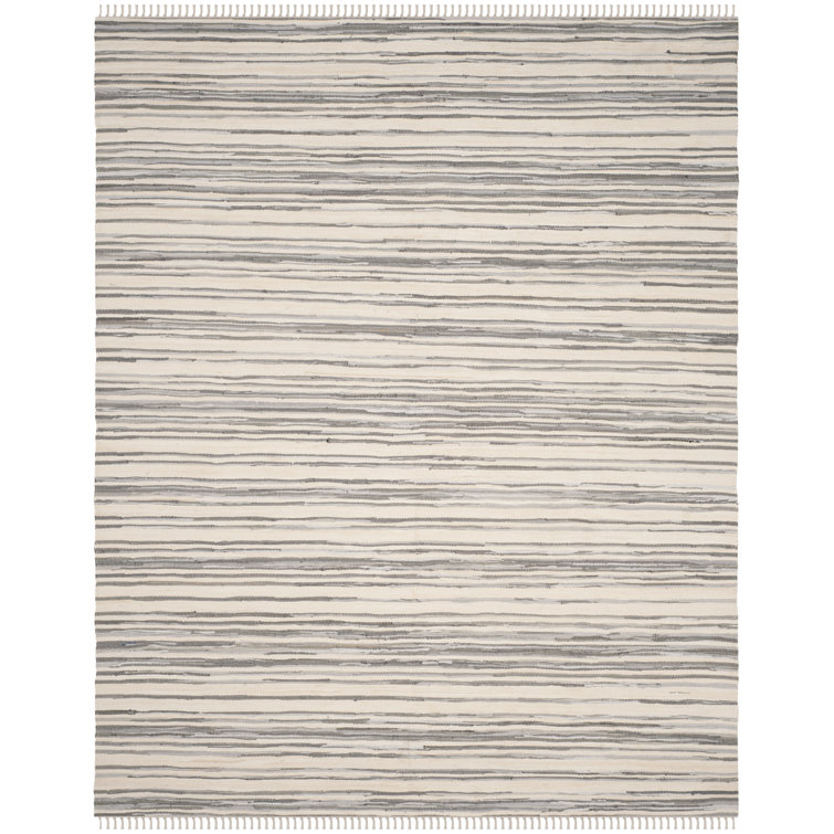 Fales Rag Rug Hand Woven Cotton Abstract Rug
