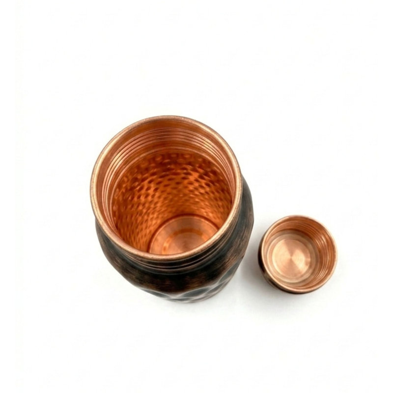 Bouteille d'eau en cuivre foncé faite à la main 750 ml, Dark Copper
