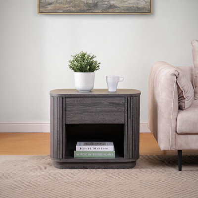 Clawson Nightstand with Drawer and Open Shelf