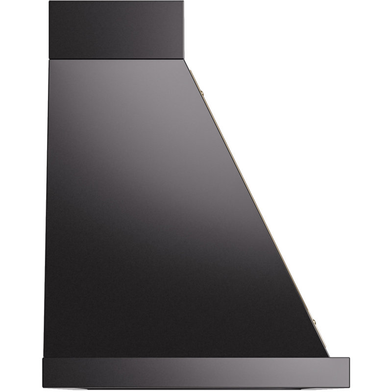 ILVE Nostalgie II Noblesse 48 in Range Hood, Glossy Black/Brass