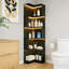 5 Tier Corner Bathroom Storage Shelf With 16 Colour + 4 Dynamic Modes LED Lights,L Shaped Freestanding Shelf Stand-973585185