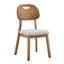 Ensemble de 2 chaises de salle à manger en bois massif de style Mid-Century moderne, finition noyer avec siège rembourré personnalisable-1316137593-1316137595