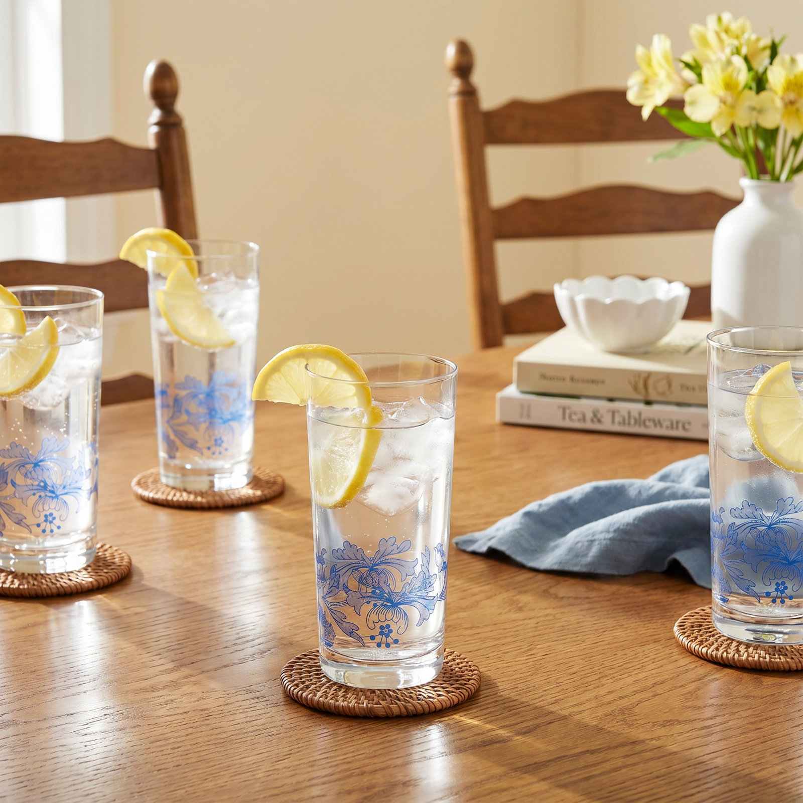 Blue Italian Highball Glass