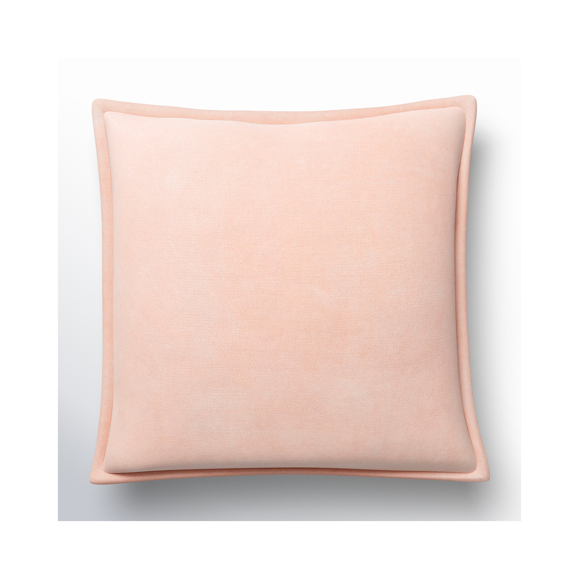 Edgar 100% Cotton Throw Pillow, 18"H x 18"W, Polyester/Polyfill, Peach