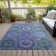 Machine Washable Indoor/Outdoor Xhevrie Blue Rug