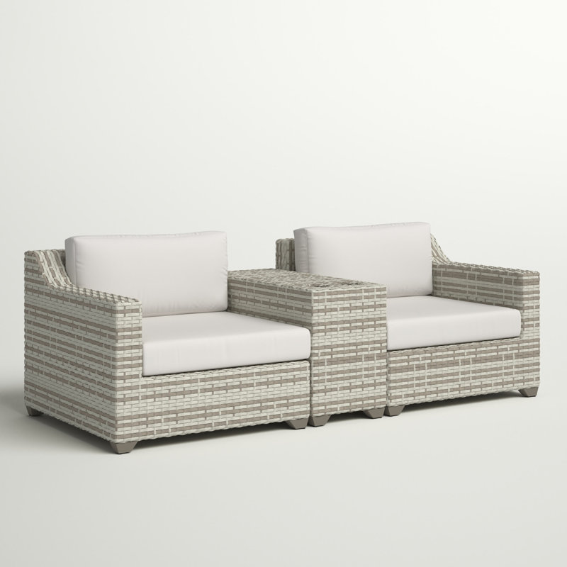 Gerrald 2 - Person Patio Conversation Sets with Cushions