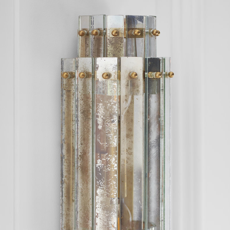 Carrier and Company Cadence Small Tiered Sconce, Hand-Rubbed Antique Brass