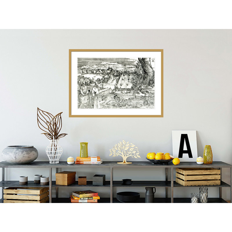 «Landscape with Cannon» par Albrecht Dürer, impression giclée sur cadre, H 29,91 po x l 41,5 po