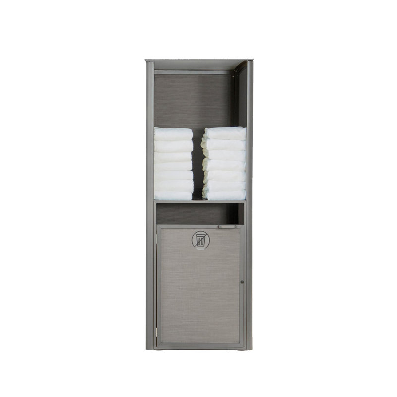 Grosfillex Expert 25'' W Aluminum Towel Valet, Solid Gray/Platinum Gray