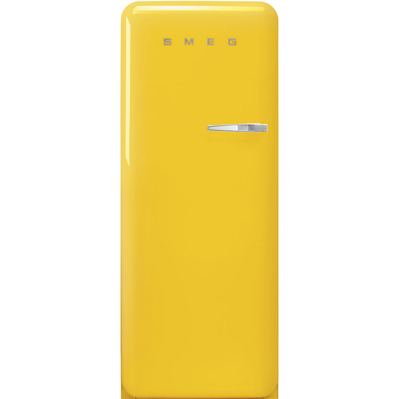 SMEG 50s Style 24'' Top Freezer 9.92 cu. ft. Refrigerator, Left, Yellow